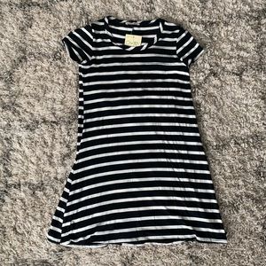 Black & White Striped Olivia Rae T-Shirt Dress